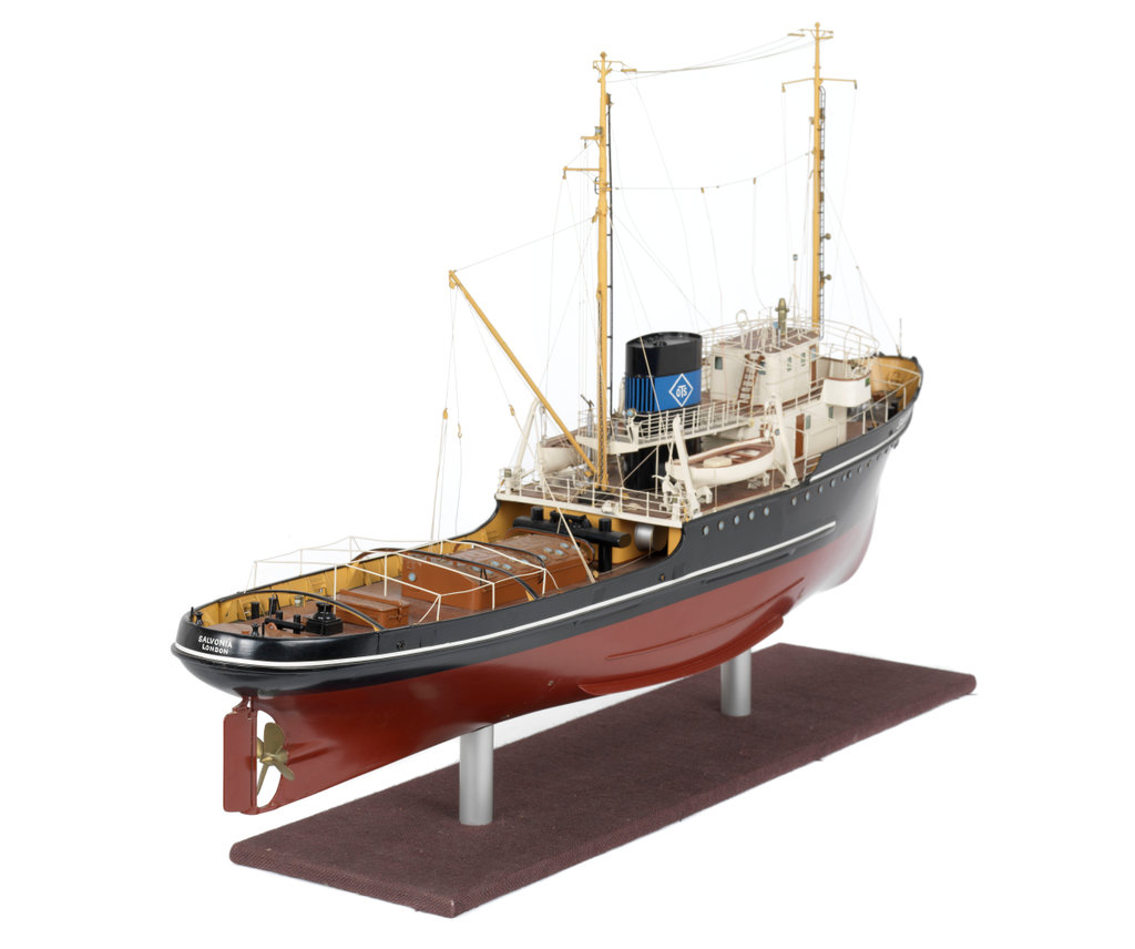 Scale 1:48. A full hull model of the ocean going salvage tug 'Salvonia ...