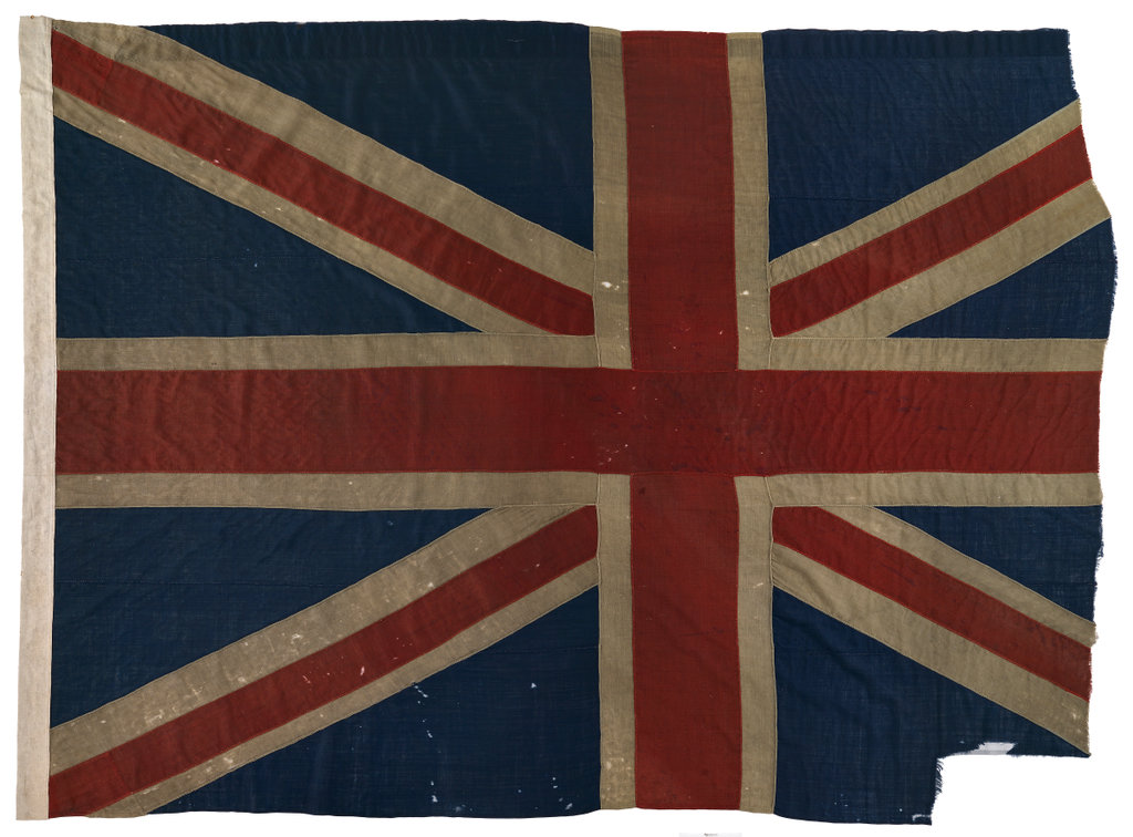 British Union Flag (post 1801 pattern) belonging to HMS 'Minotaur' and ...