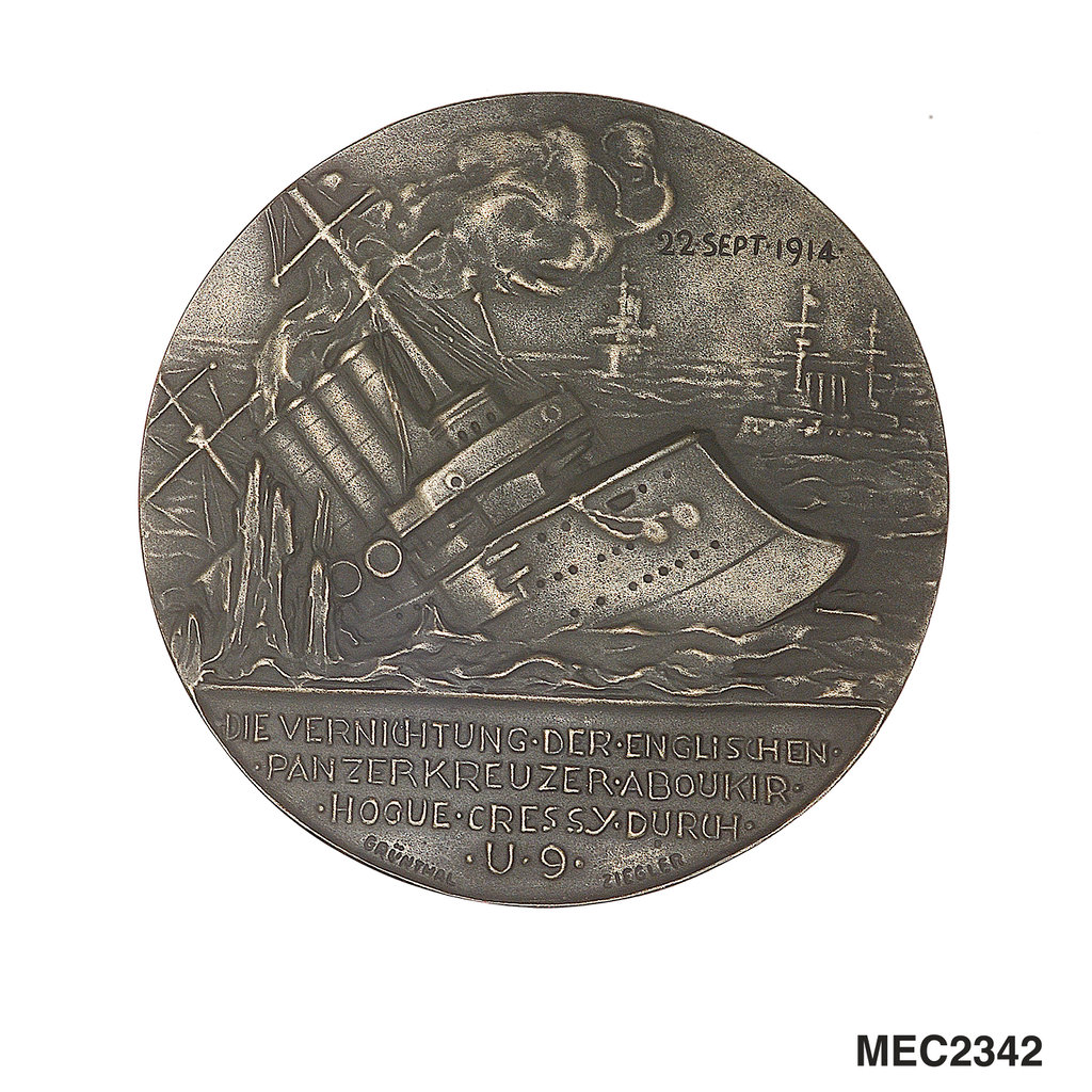 Medal Commemorating The Sinking Of The Cruisers 'aboukir', 'hogue' And 