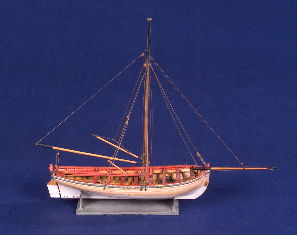 Scale: 1:48. A contemporary full hull model of a ship's longboat, from ...