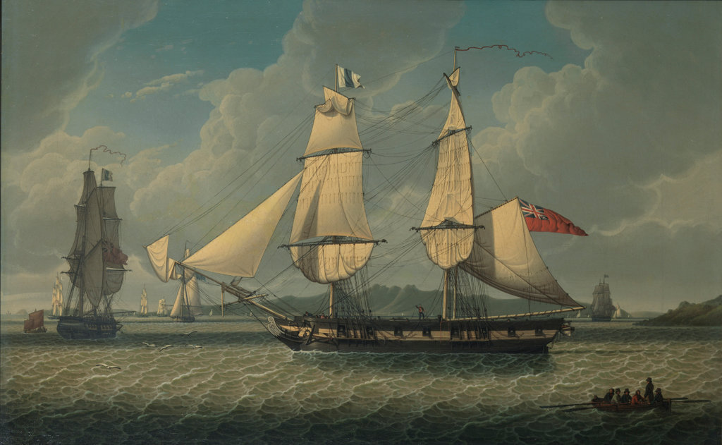 A Portrait Of A Brig Shown In Three Positions, A Common Convention Of 