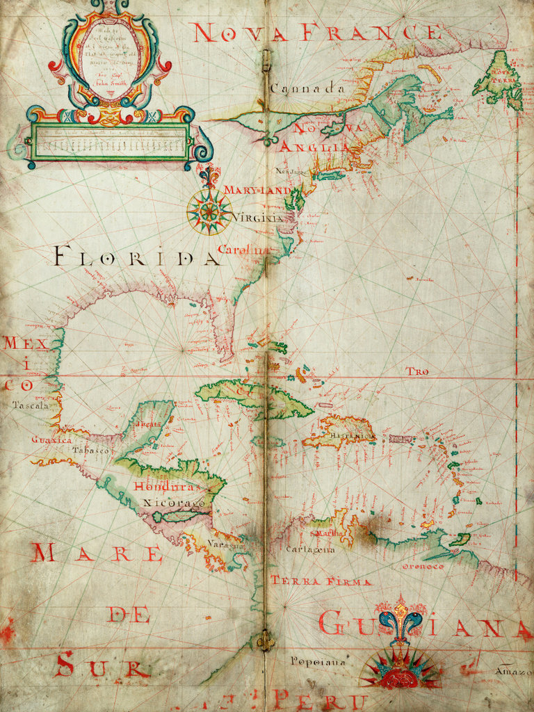 Chart of the western Atlantic, 1678