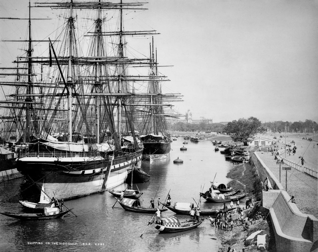 The port of Calcutta (Kolkata), British India - c. 1870 : r/BritishEmpire